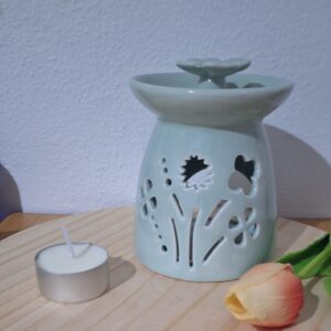 🌼 Quemador Cerámico Grande — “Fuente de Margarita”
verde