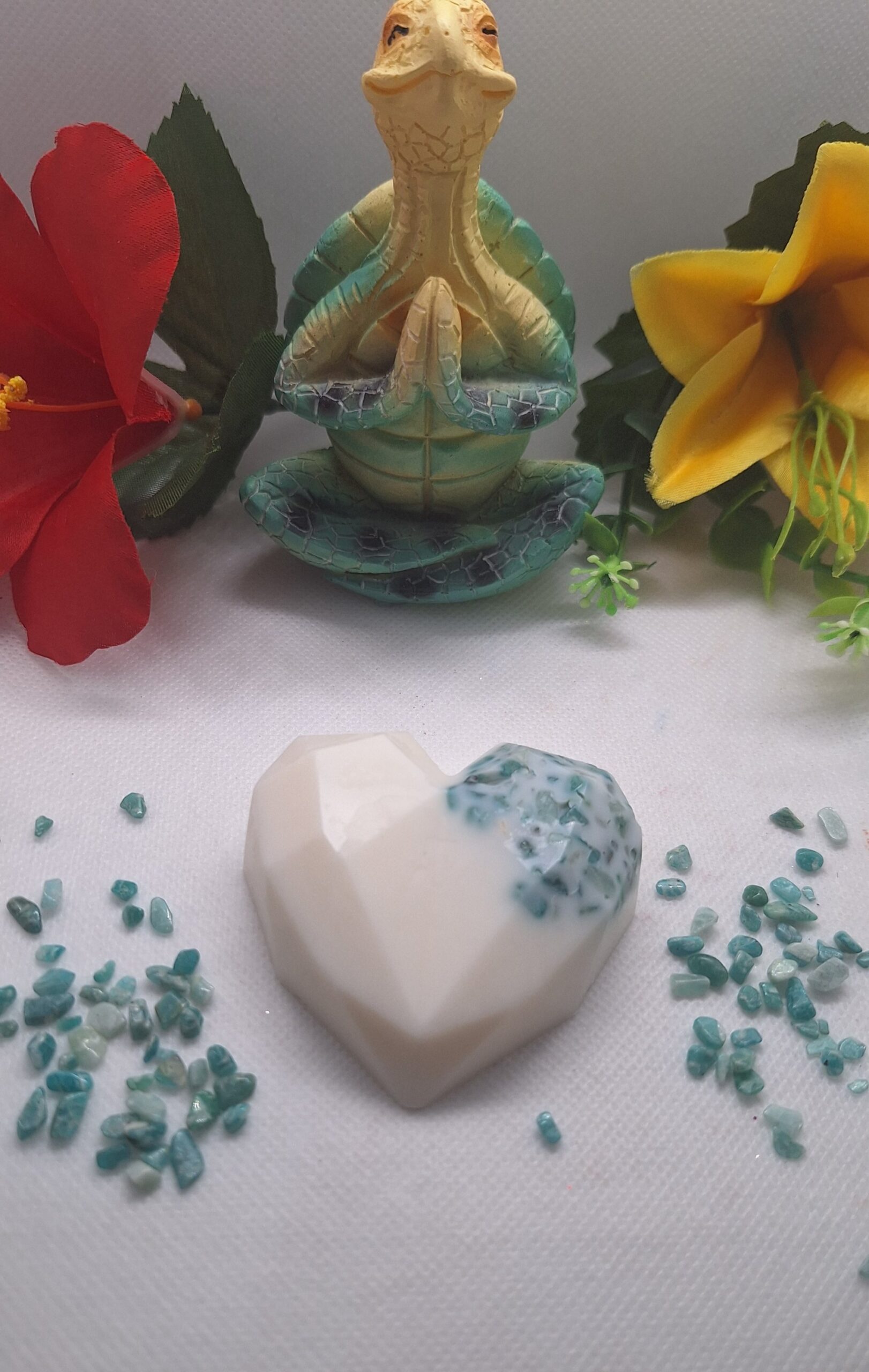 💖 Corazón Místico – Wax Melt Chakras & Amazonita - Imagen 2
