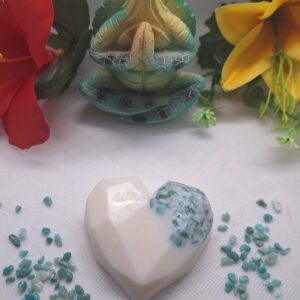 💖 Corazón Místico – Wax Melt Chakras & Amazonita