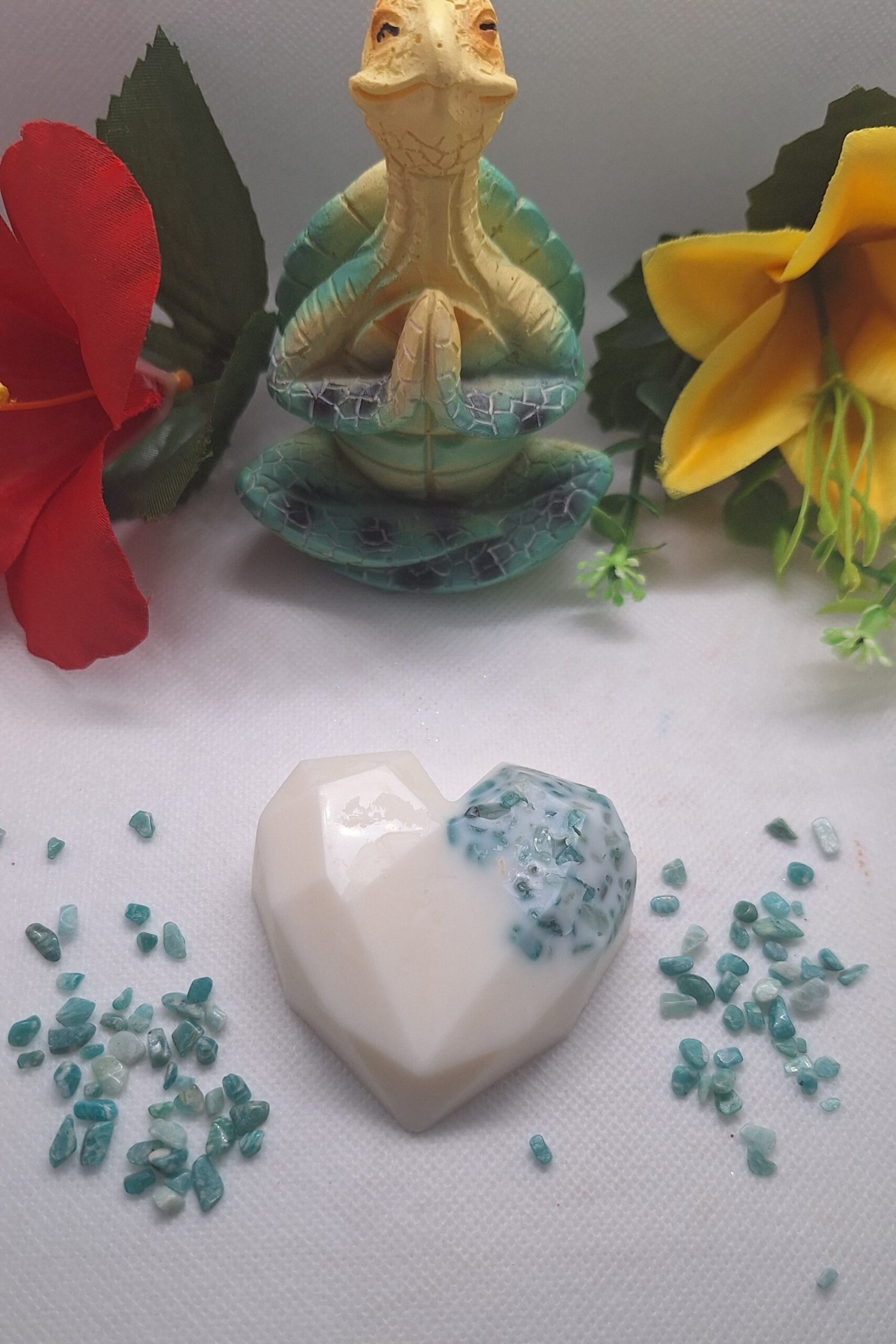 💖 Corazón Místico – Wax Melt Chakras & Amazonita
