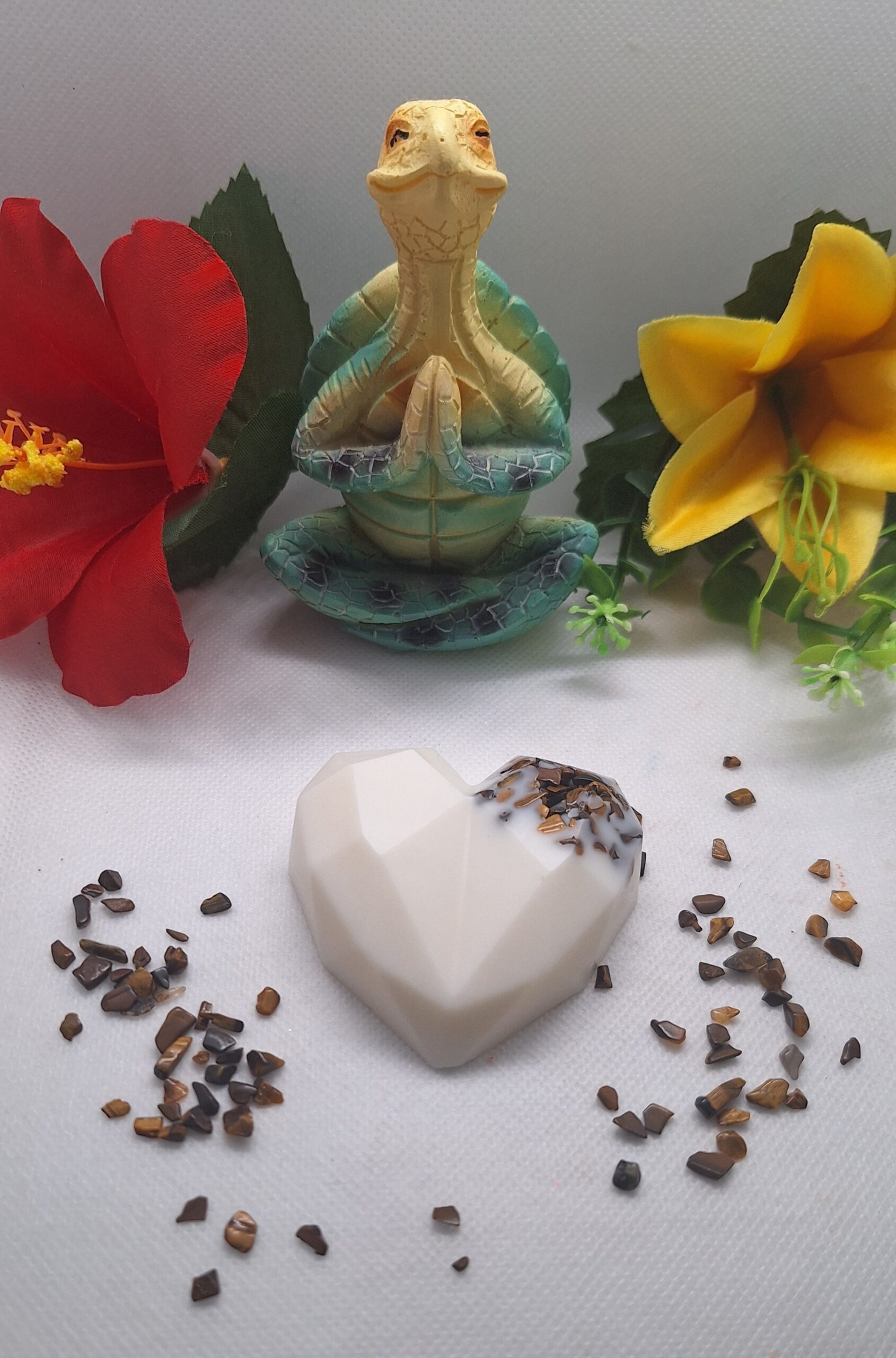 💖 Corazón Místico – Wax Melt Chakras & Ojo de Tigre 🐅✨