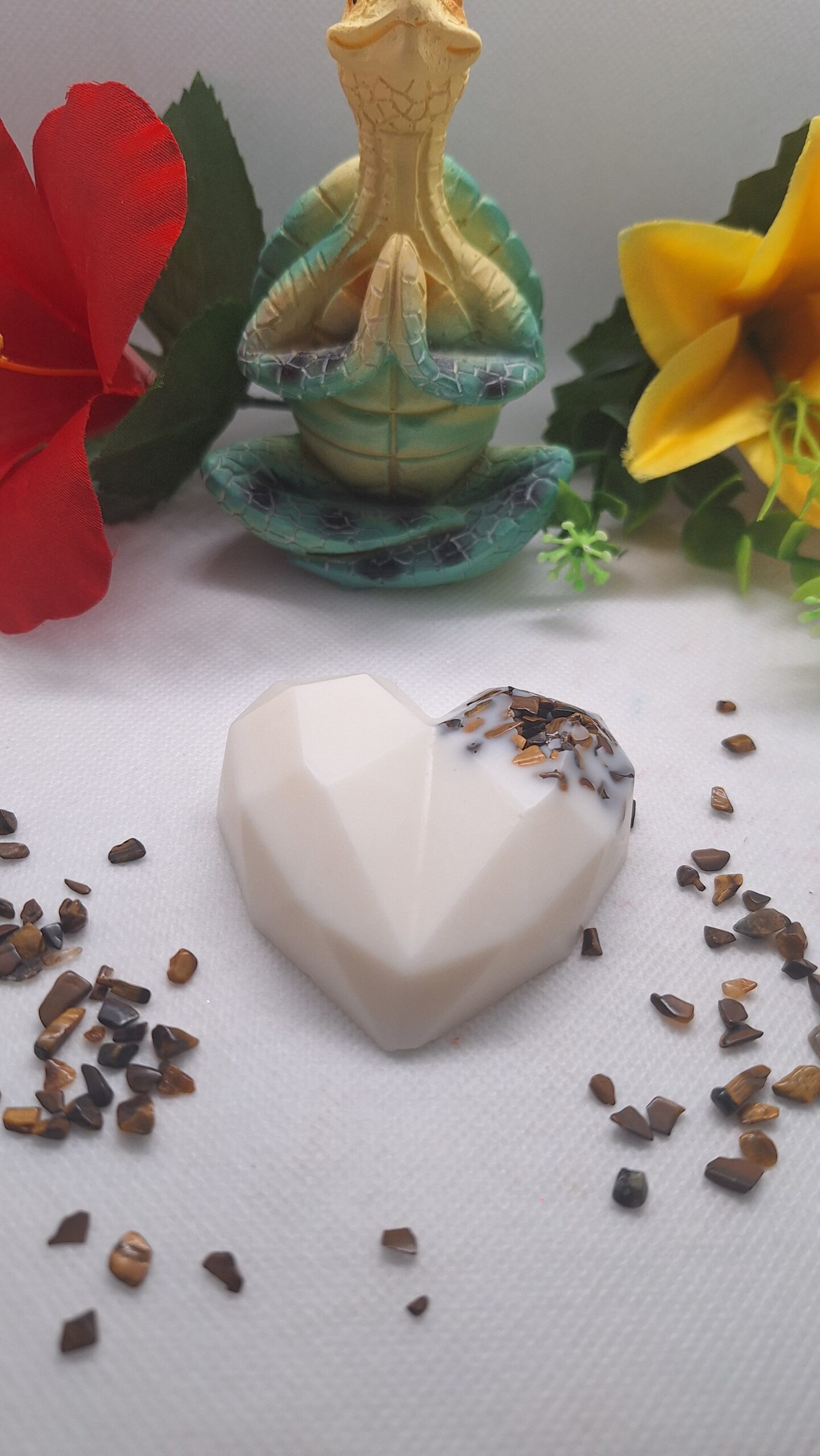💖 Corazón Místico – Wax Melt Chakras & Ojo de Tigre 🐅✨ - Imagen 2