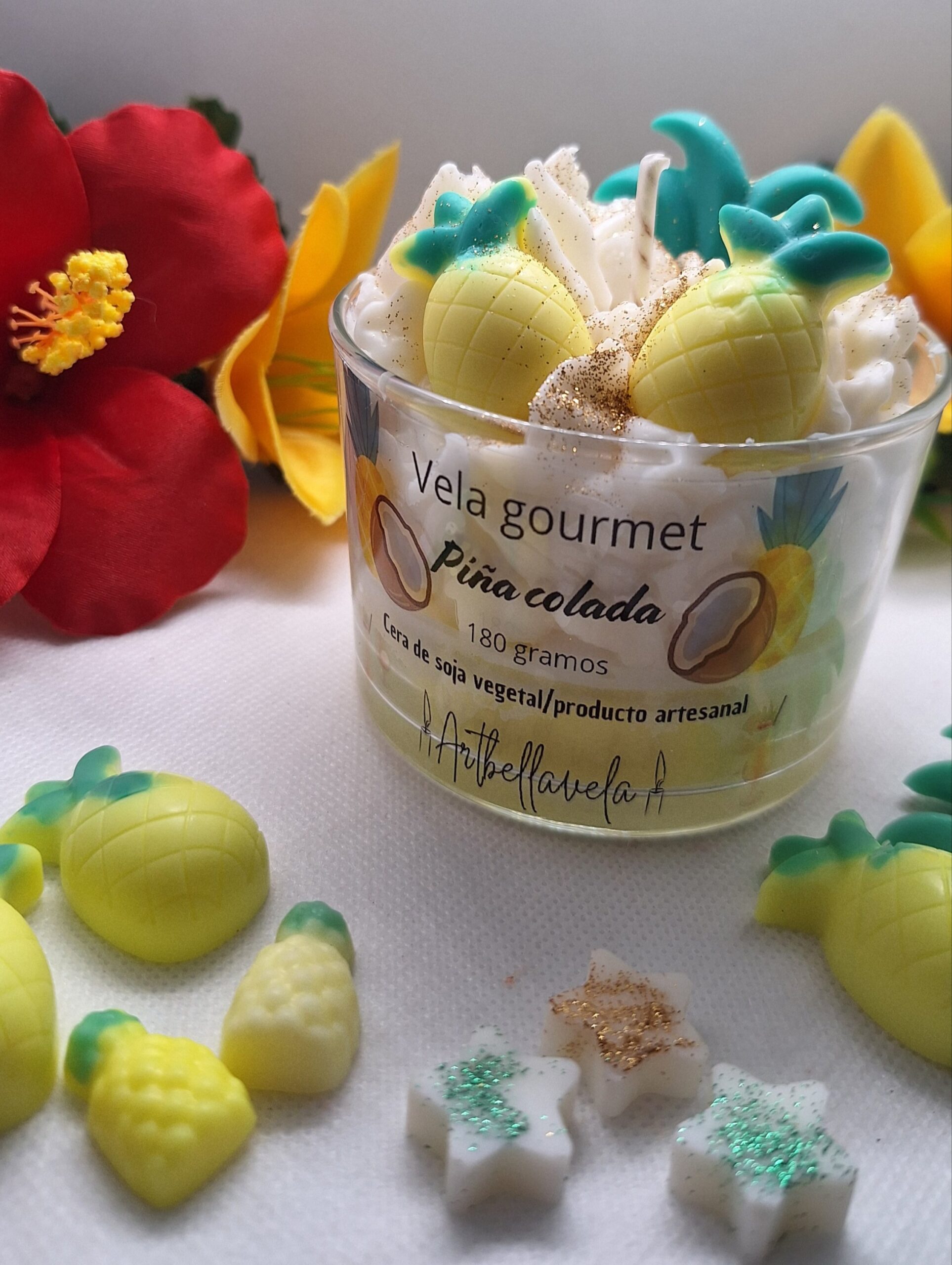 Vela gourmet de piña y coco 🍍🥥 - Imagen 2