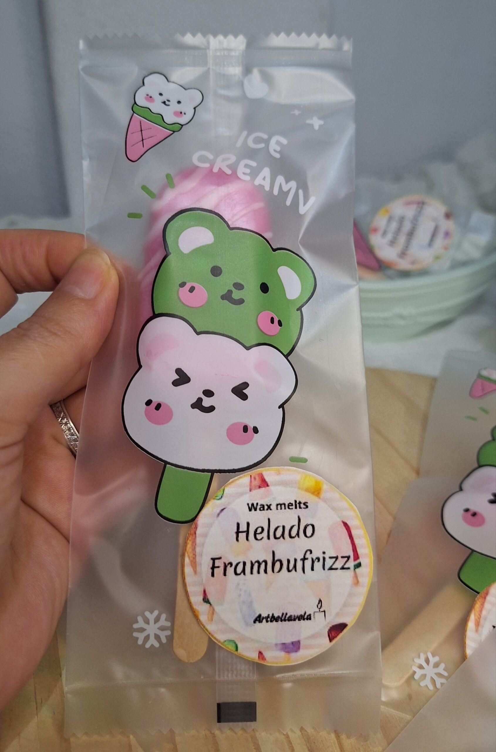 Helado FrambuFrizz – Wax Melt Artesanal - Imagen 2